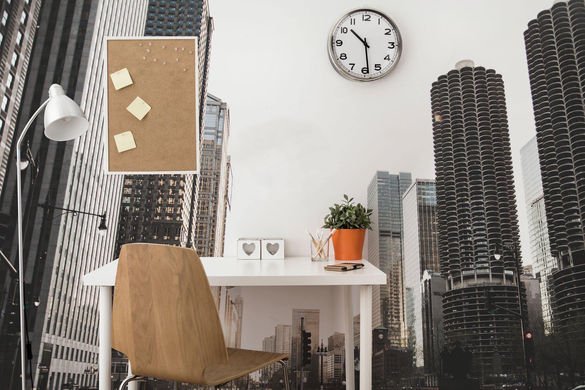 A day in Chicago Wall Mural-Wall Mural-Eazywallz