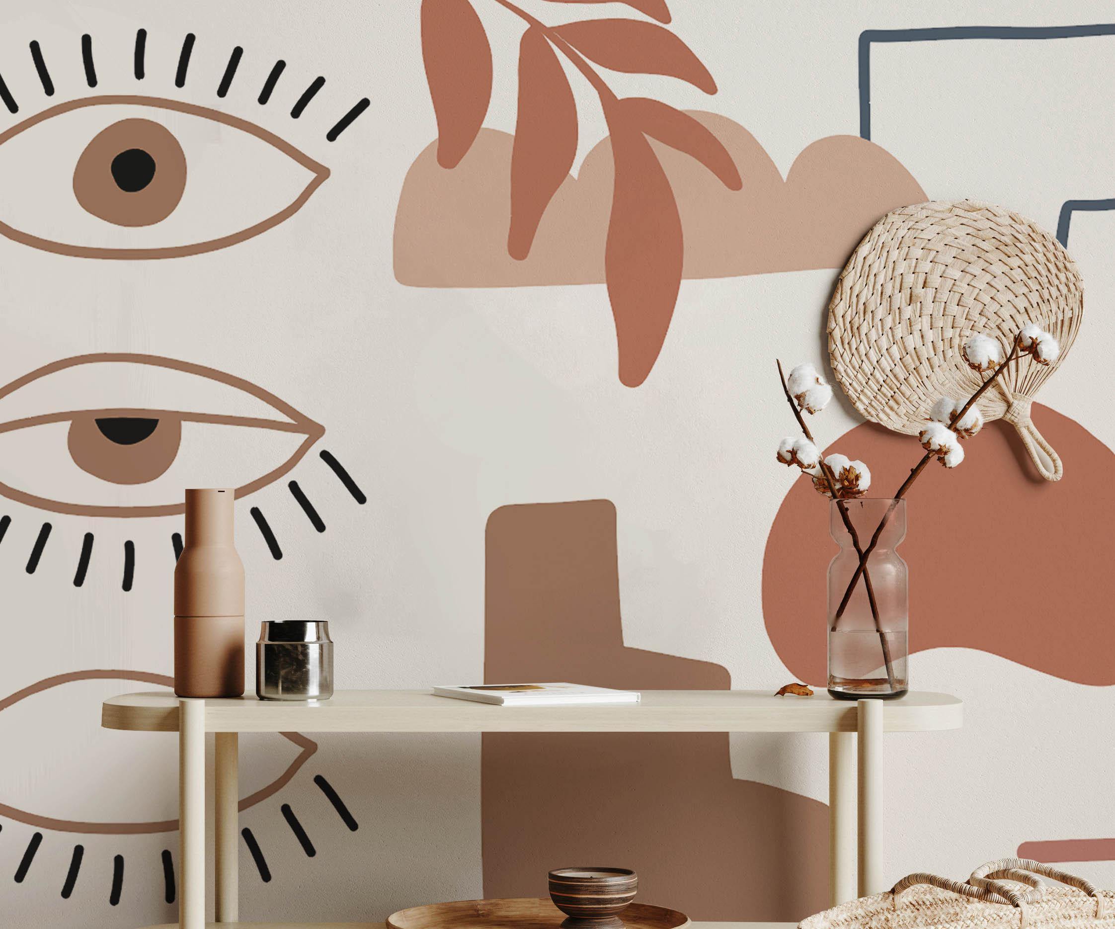 Abstract Eye Desert Clay Wall Mural-Wall Mural-Eazywallz