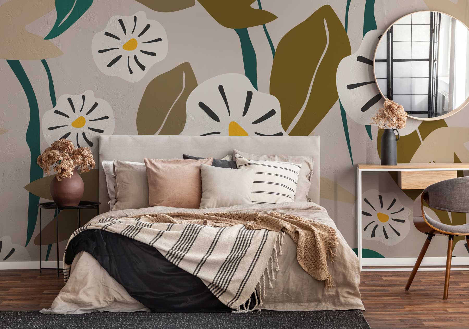 Abstract Floral Garden Wall Mural-Wall Mural-Eazywallz