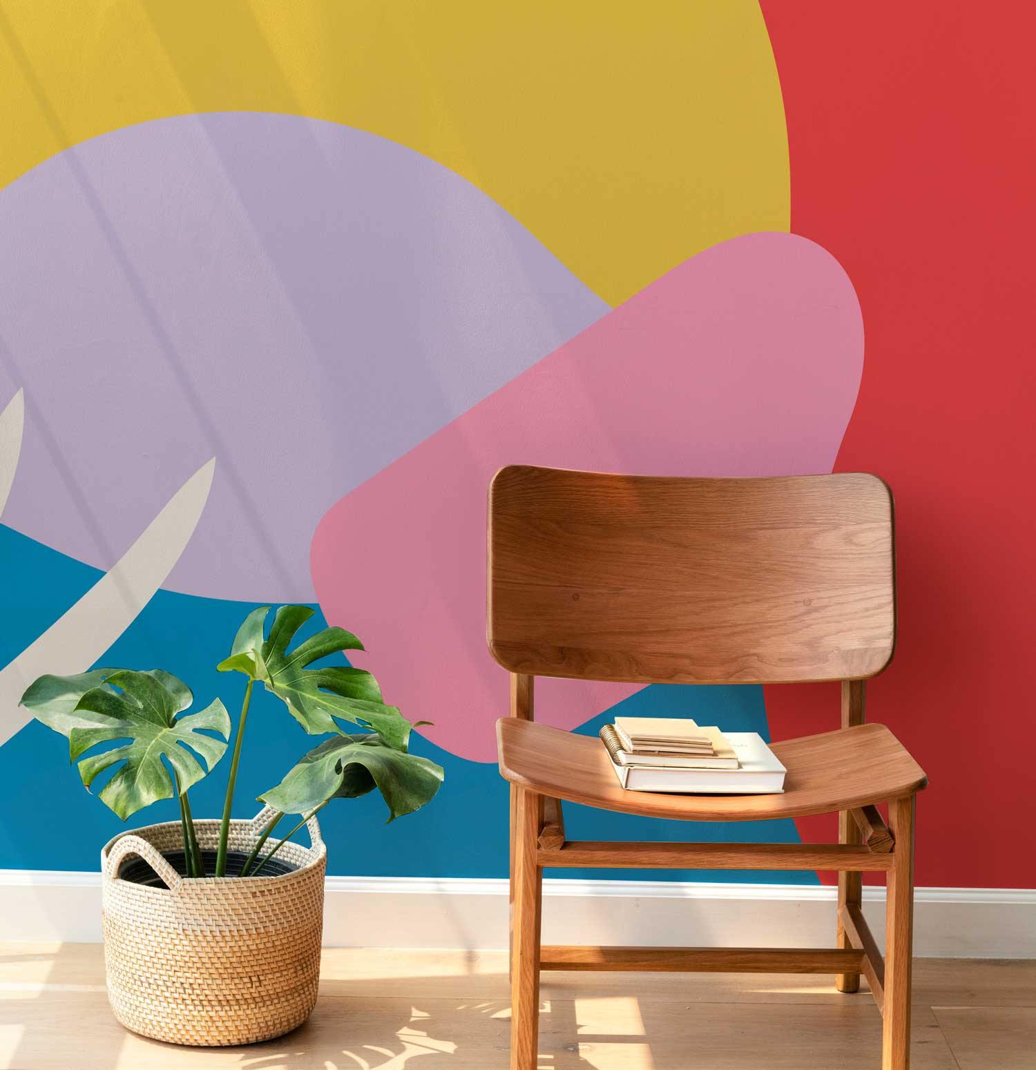 Abstract Memphis West Coast Wall Mural-Wall Mural-Eazywallz