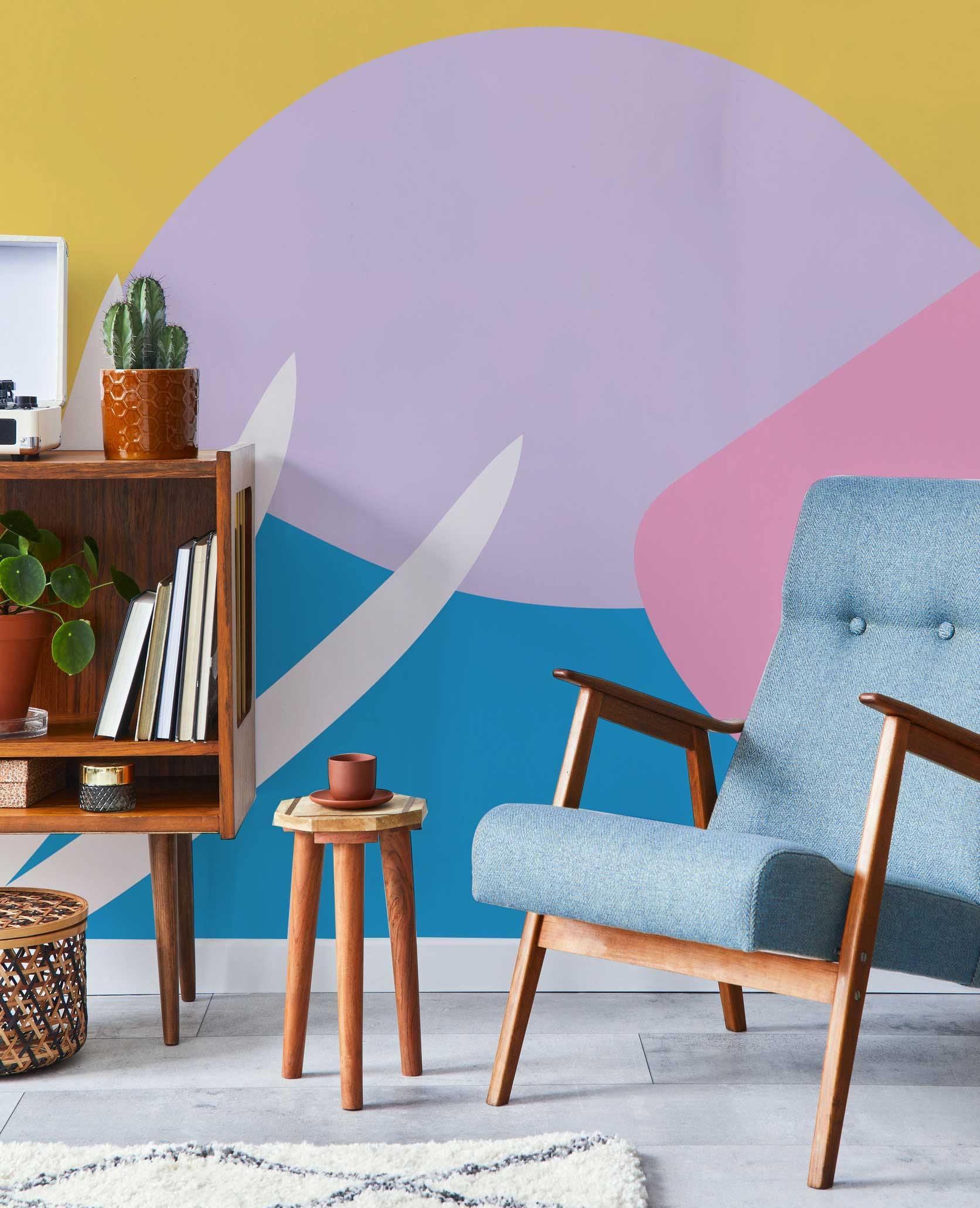 Abstract Memphis West Coast Wall Mural-Wall Mural-Eazywallz