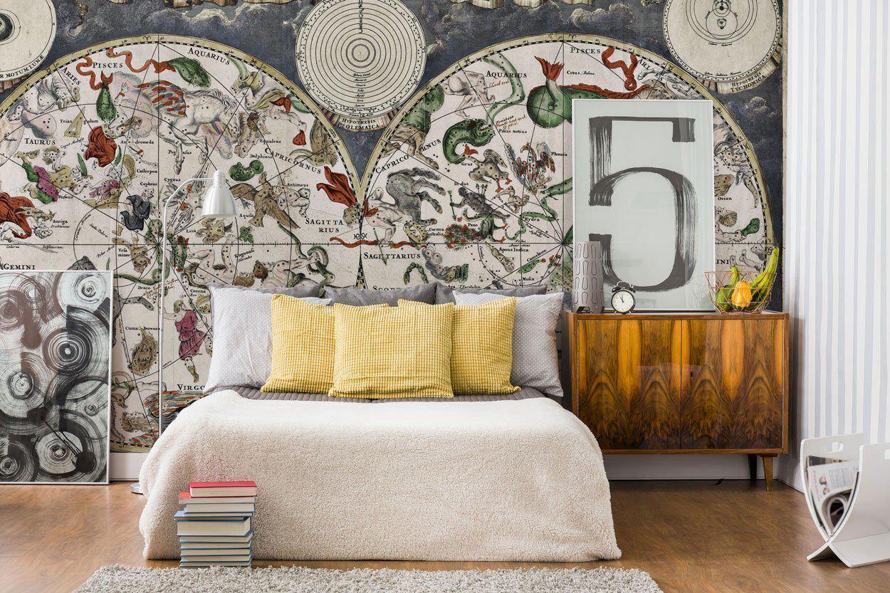 Astrology Planisphere Wall Mural-Wall Mural-Eazywallz