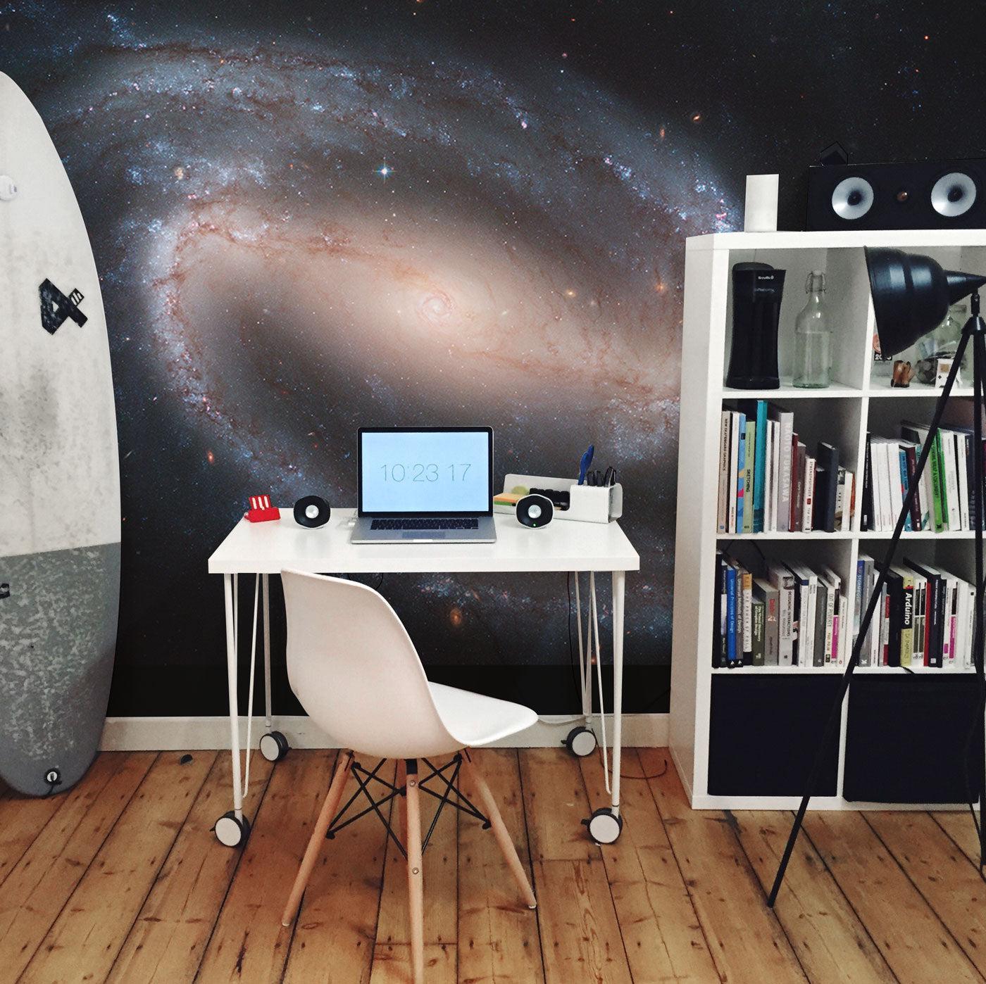 Barred Spiral Galaxy Wall Mural-Wall Mural-Eazywallz