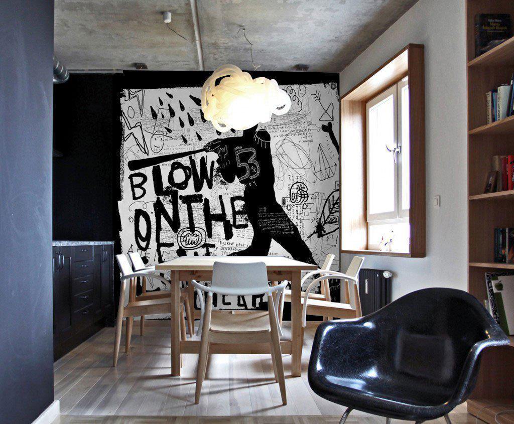 Baseball Graffiti Art Wall Mural-Wall Mural-Eazywallz