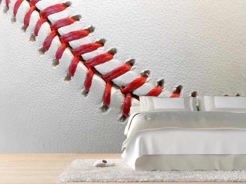 Baseball ball detail Wall Mural-Wall Mural-Eazywallz