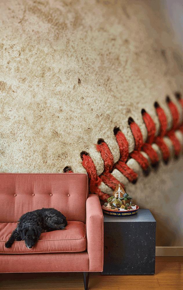 Baseball stitch Wall Mural-Wall Mural-Eazywallz