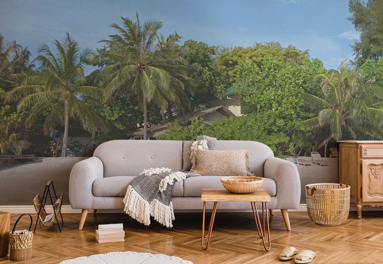 Beach & Bungalow Wall Mural-Wall Mural-Eazywallz