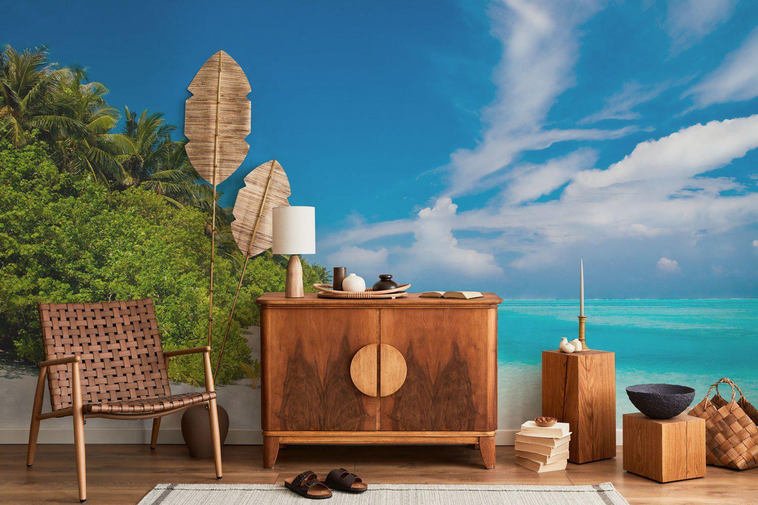 Beautiful tropical beach Wall Mural-Wall Mural-Eazywallz