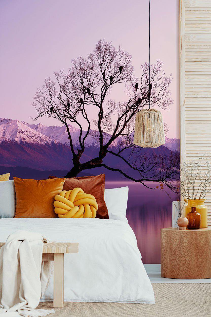 Bird Tree at Dawn Wallpaper Mural-Wall Mural-Eazywallz