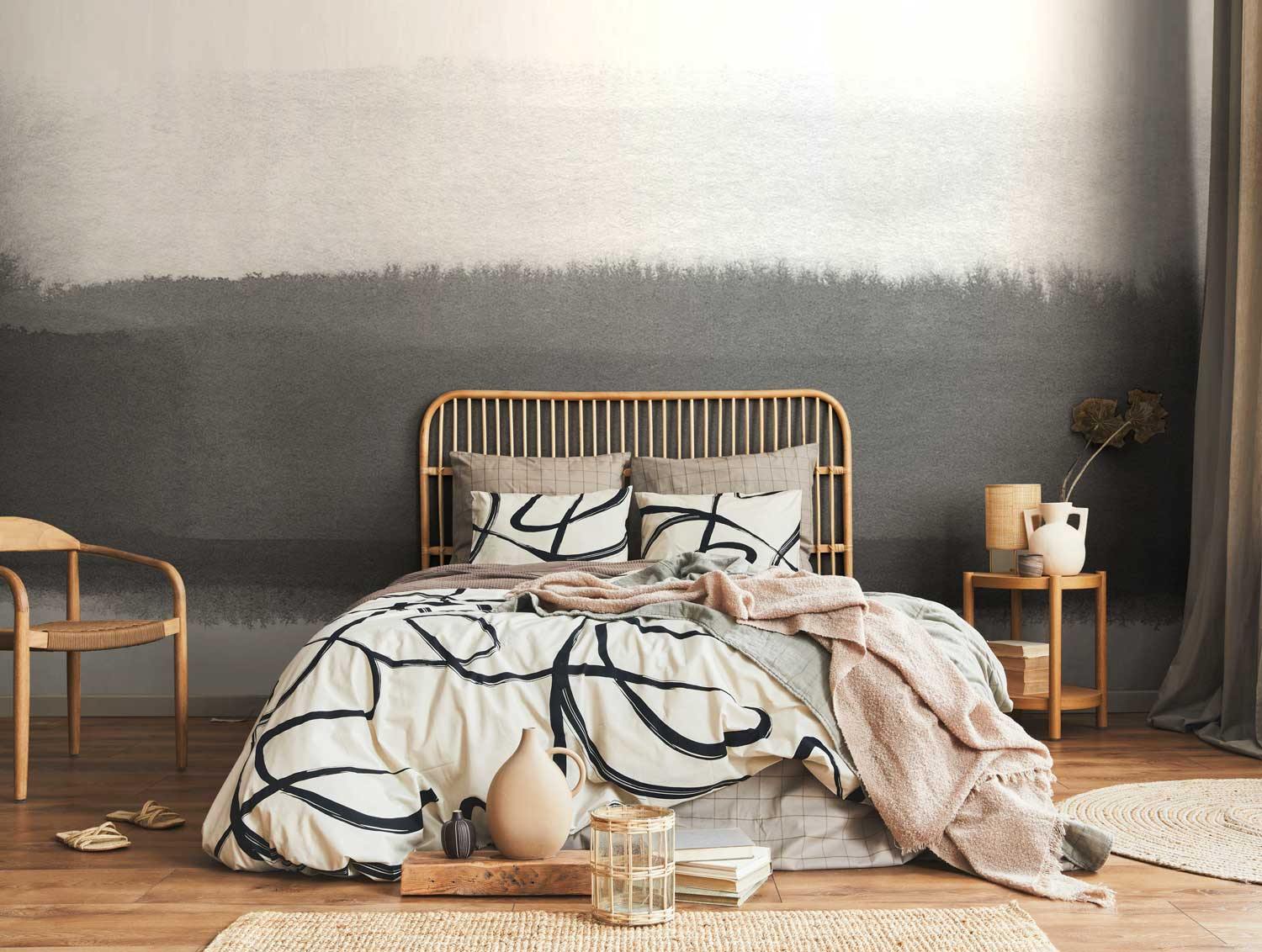 Black Licorice Color Block Wall Mural-Wall Mural-Eazywallz