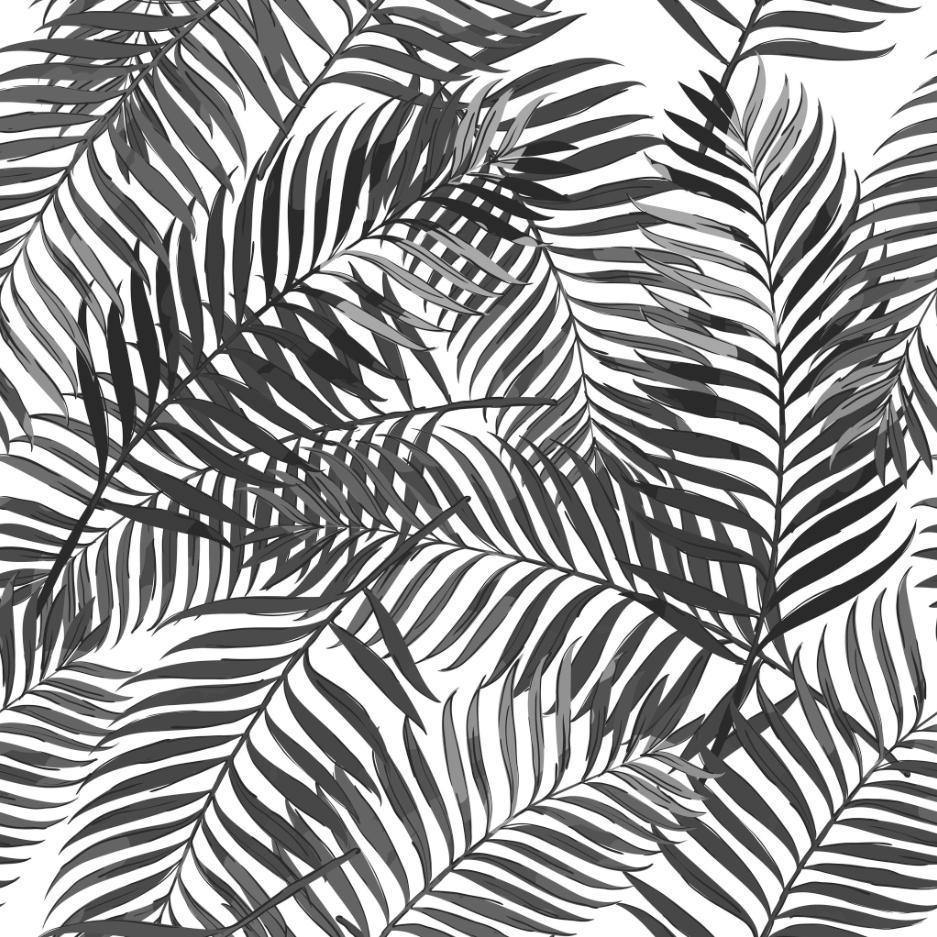 Black Palm Tree Pattern Wall Mural-Wall Mural-Eazywallz