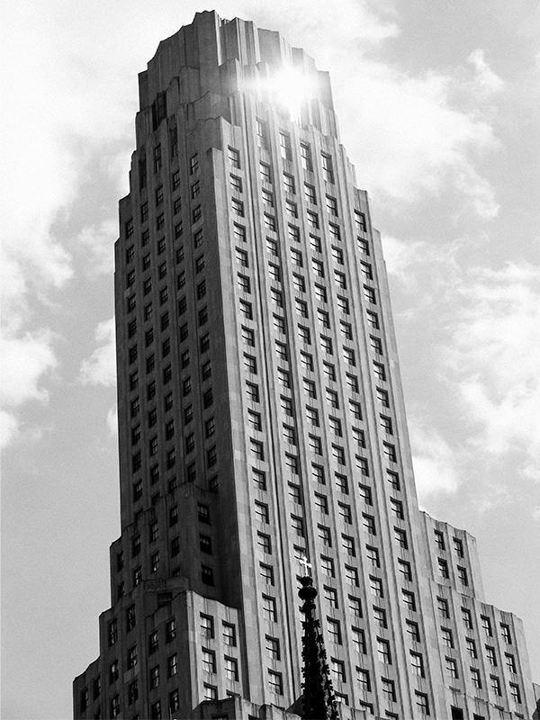 Black and White Building Wall Mural-Wall Mural-Eazywallz