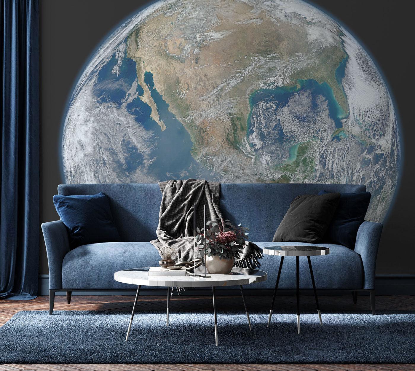 Blue Marble Earth Wall Mural-Wall Mural-Eazywallz