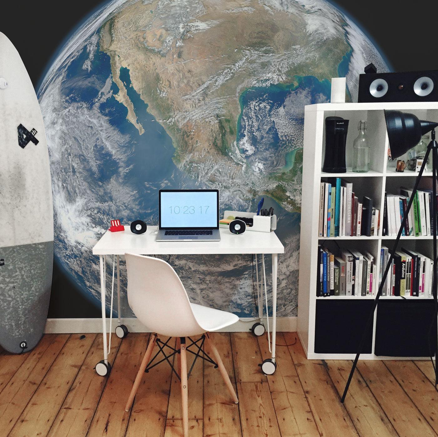 Blue Marble Earth Wall Mural-Wall Mural-Eazywallz