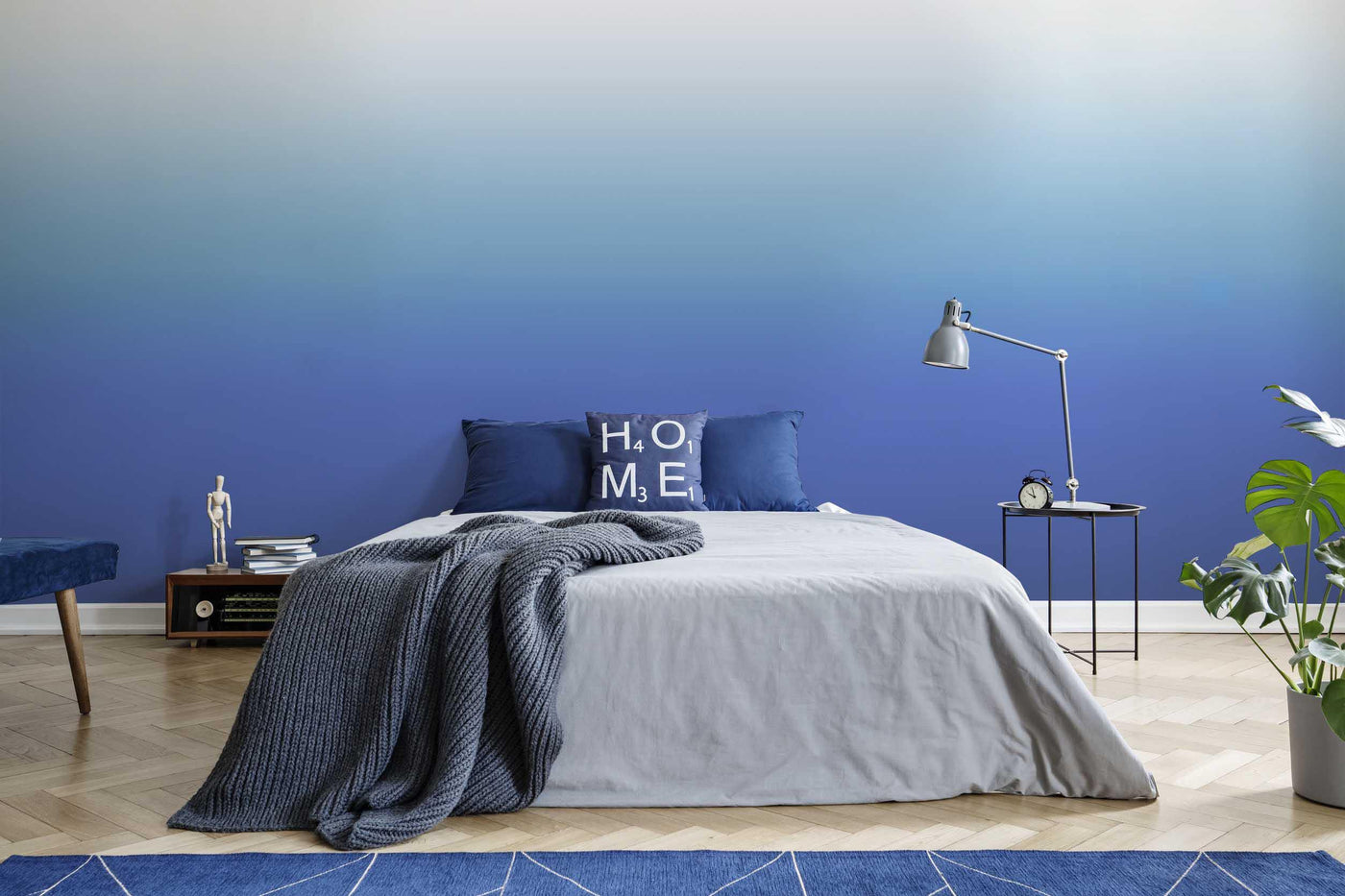 Blue Oasis Ombre Wallpaper #153-Repeat Pattern Wallpaper-Eazywallz