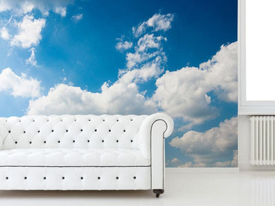 Blue Sky And Clouds Wall Mural-Wall Mural-Eazywallz