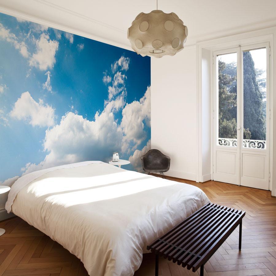 Blue Sky And Clouds Wall Mural-Wall Mural-Eazywallz