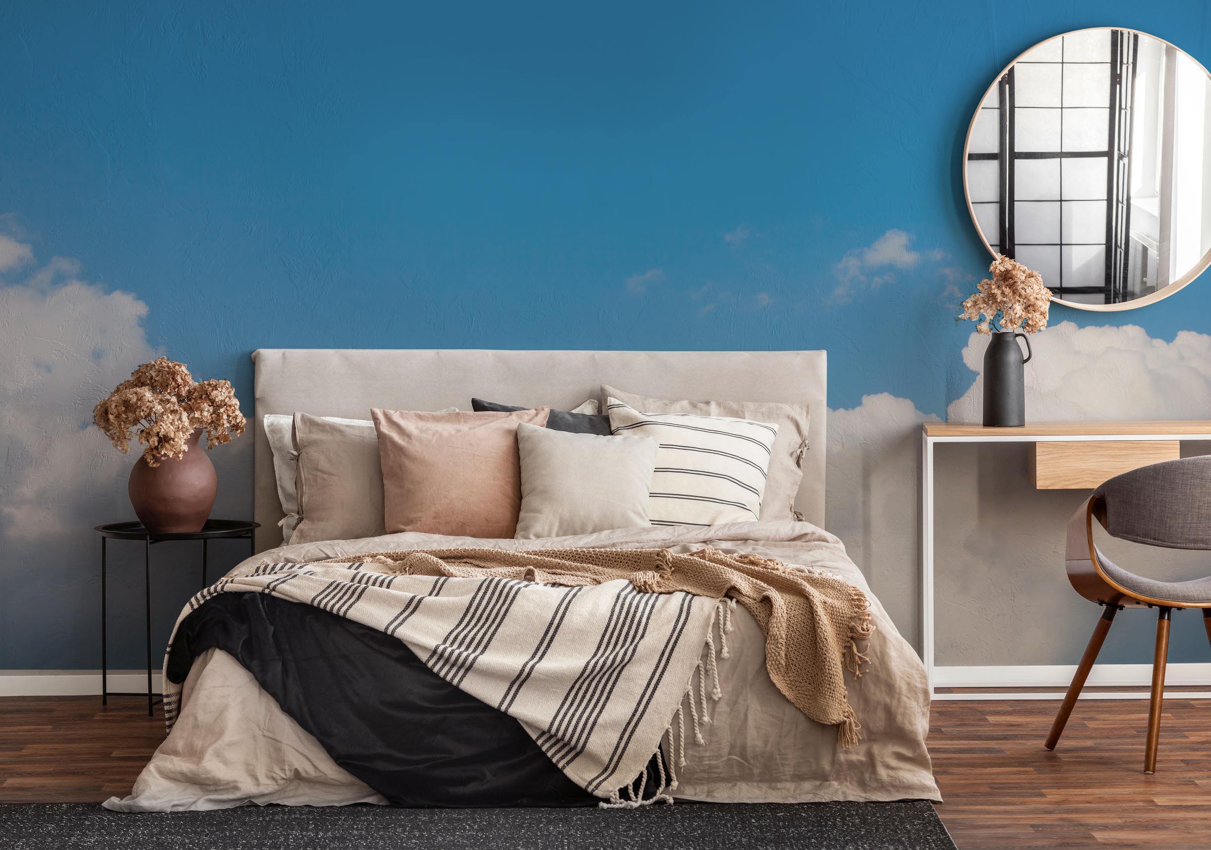 Blue Sky & Clouds Wallpaper Mural-Wall Mural-Eazywallz