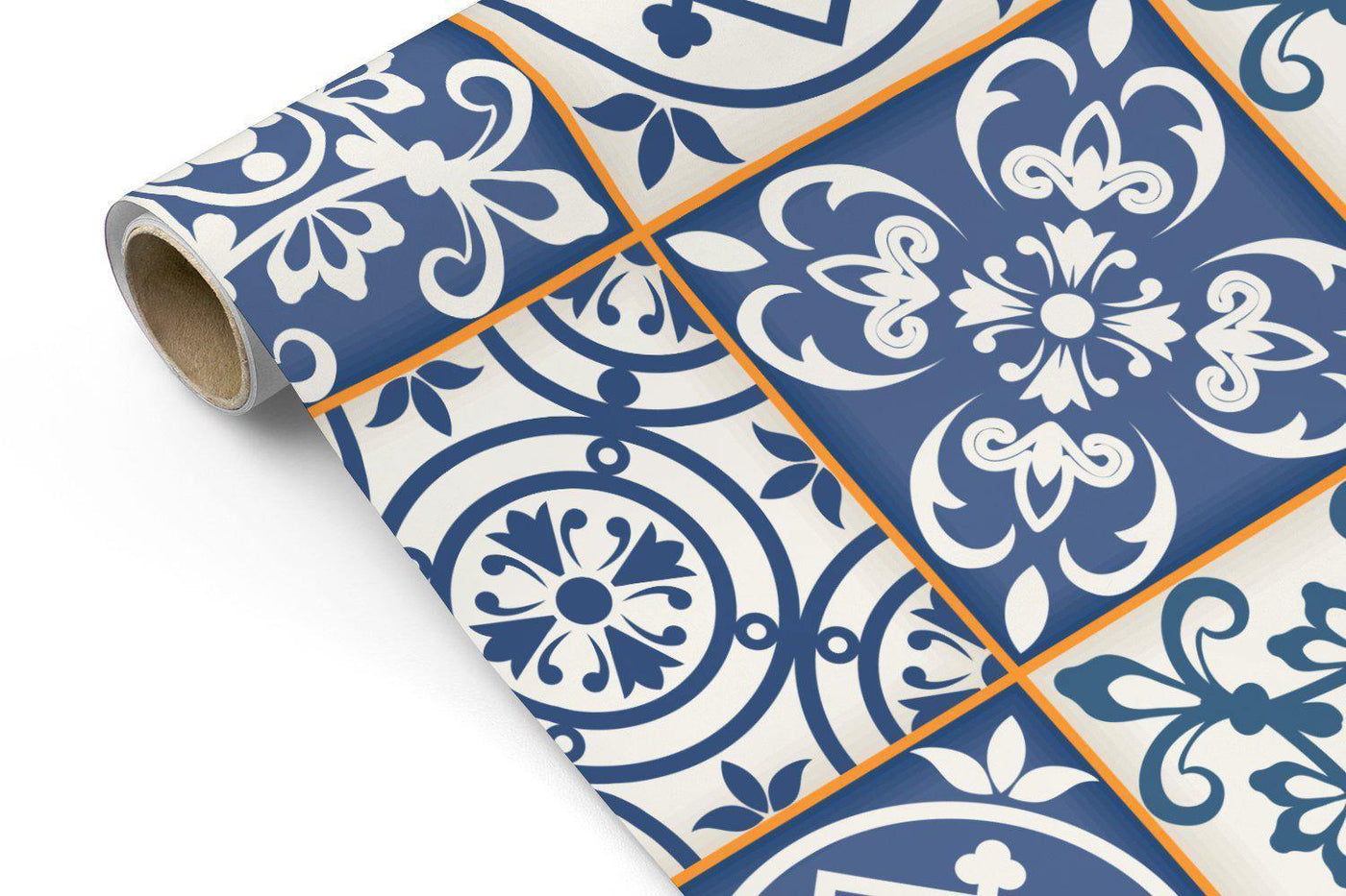 Blue Tiles Wallpaper #010-Repeat Pattern Wallpaper-Eazywallz