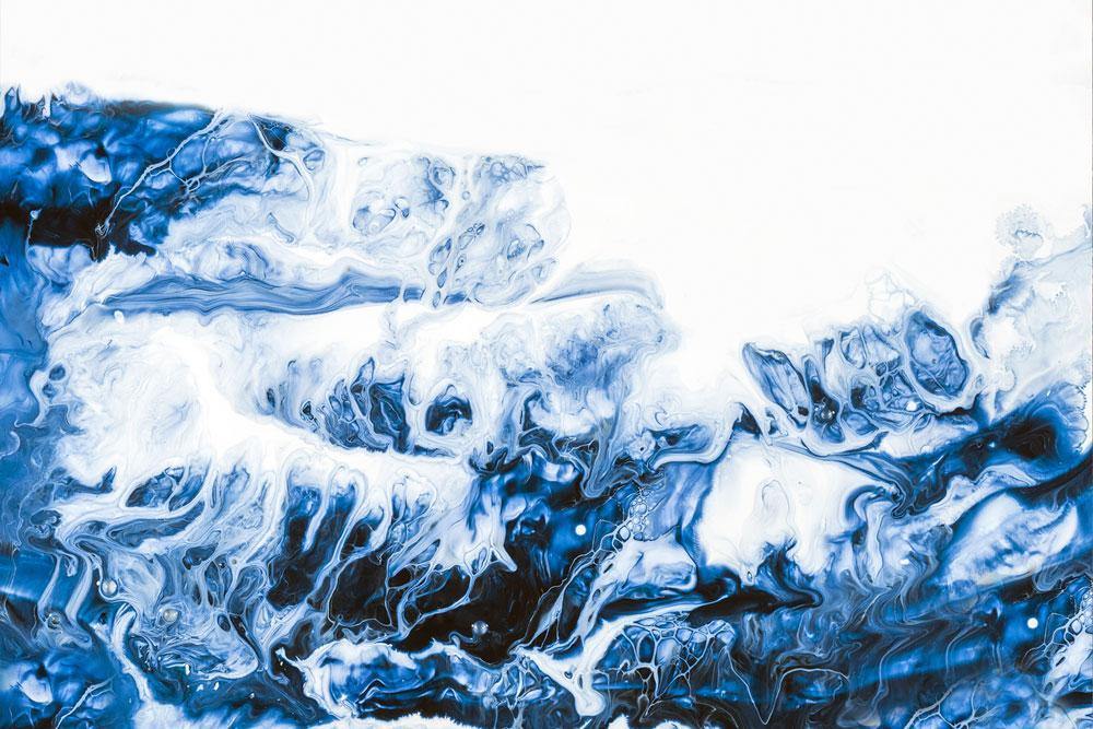 Blue Wave Abstract Acrylic Mural-Wall Mural-Eazywallz