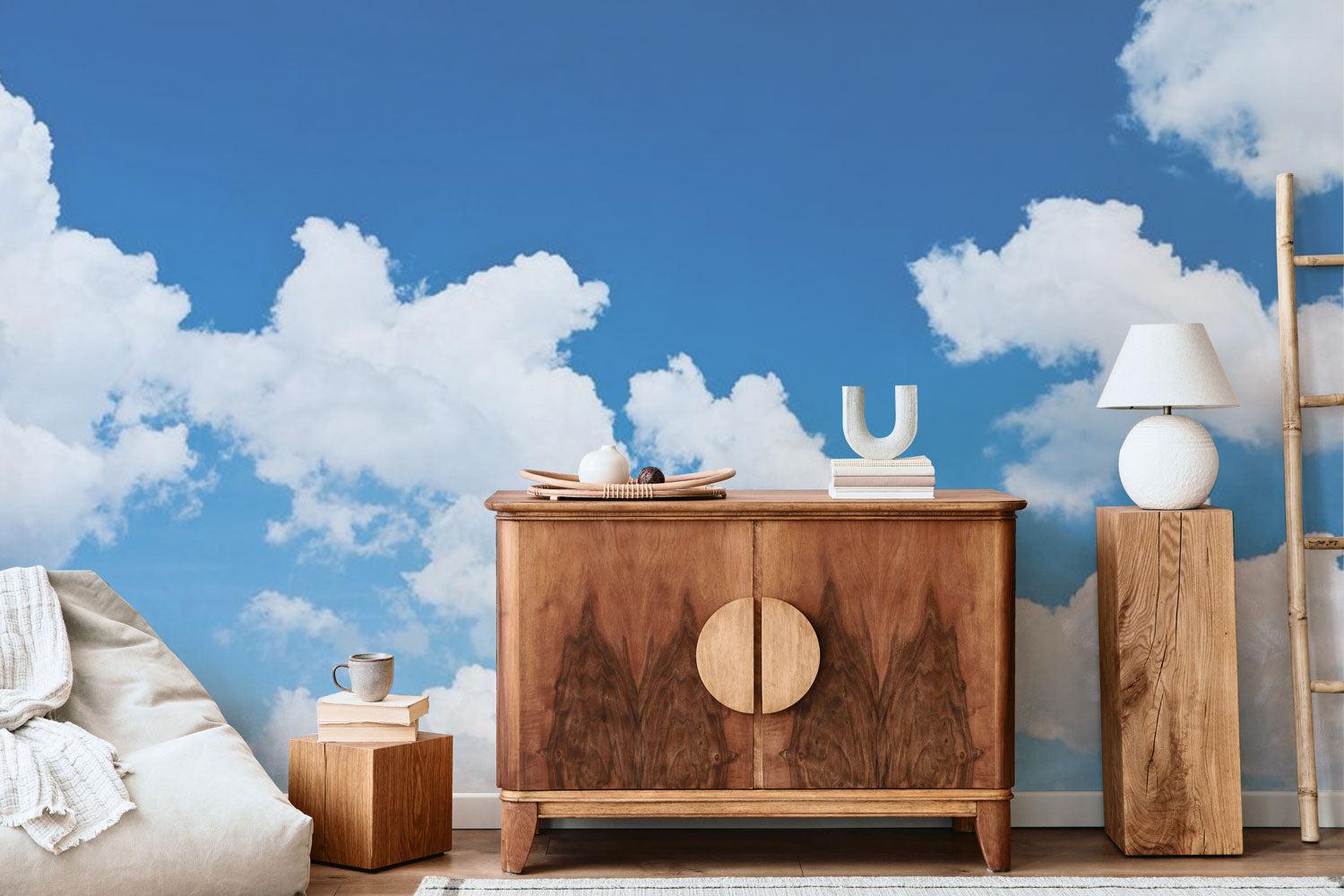 Blue sky Wall Mural-Wall Mural-Eazywallz