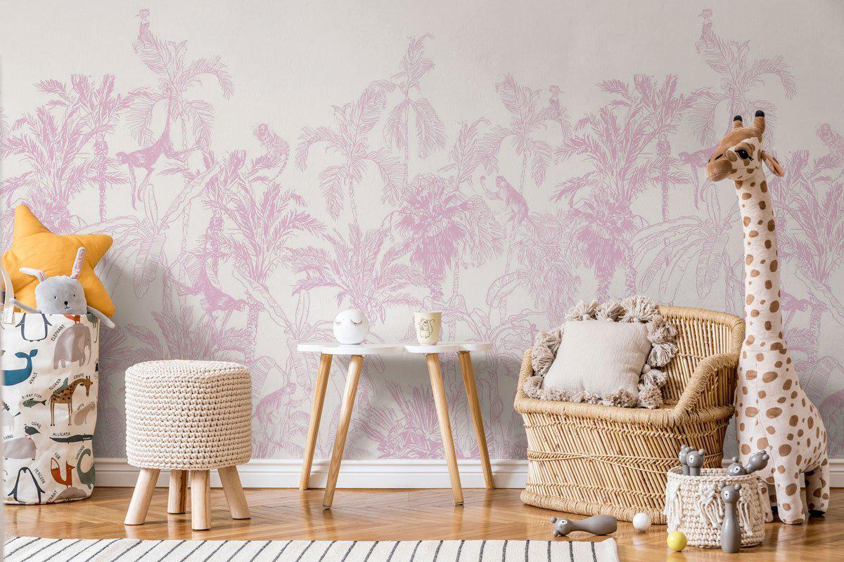 Bubble Gum Jungle Toile Wall Mural-Wall Mural-Eazywallz