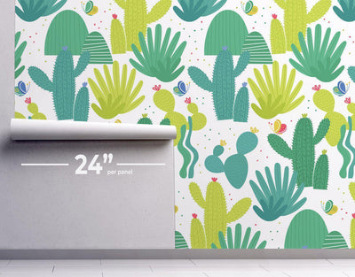 Cactus World Wallpaper #007-Repeat Pattern Wallpaper-Eazywallz