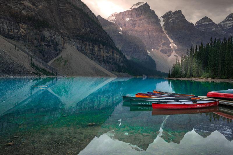 Calm Morning on Moraine Lake Wall Mural-Wall Mural-Eazywallz