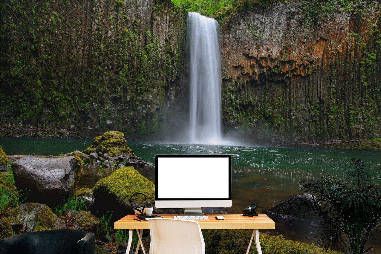 Calm Waterfall Wall Mural-Wall Mural-Eazywallz