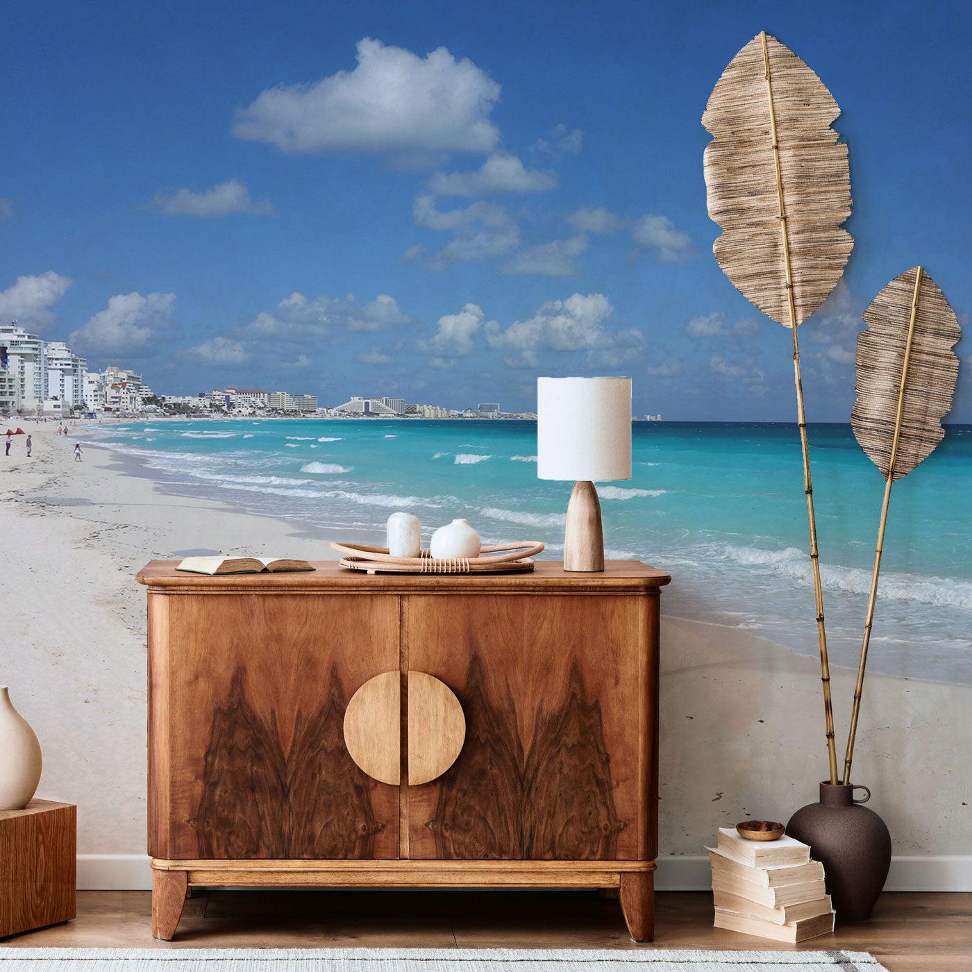 Cancun Beach Wall Mural-Wall Mural-Eazywallz