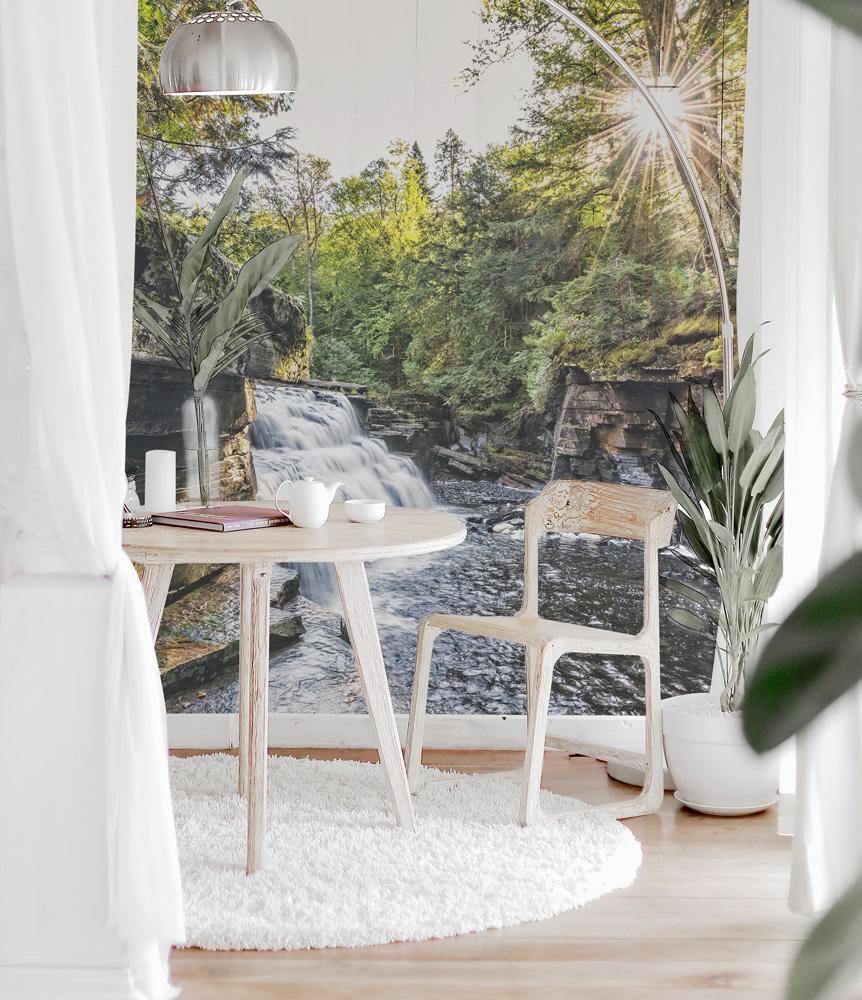 Canyon Waterfalls Wall Mural-Wall Mural-Eazywallz