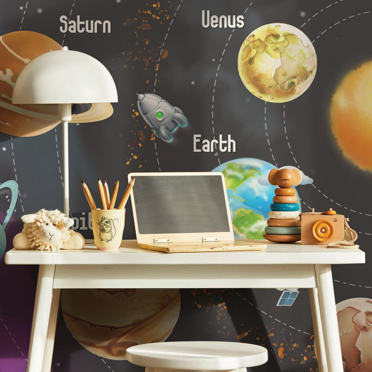 Children's Galaxy Wall Mural-Wall Mural-Eazywallz