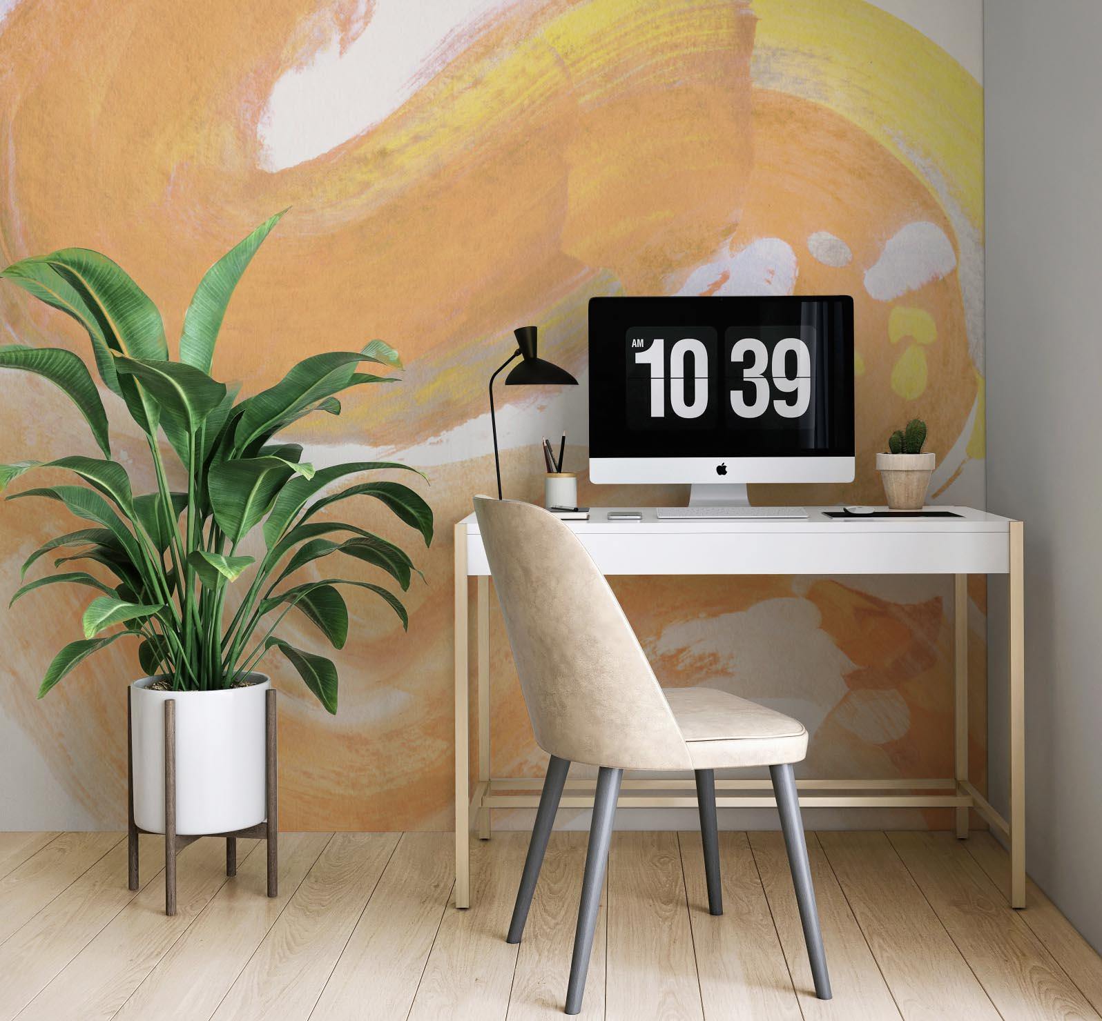 Citrus Paint Brush Wall Mural-Wall Mural-Eazywallz