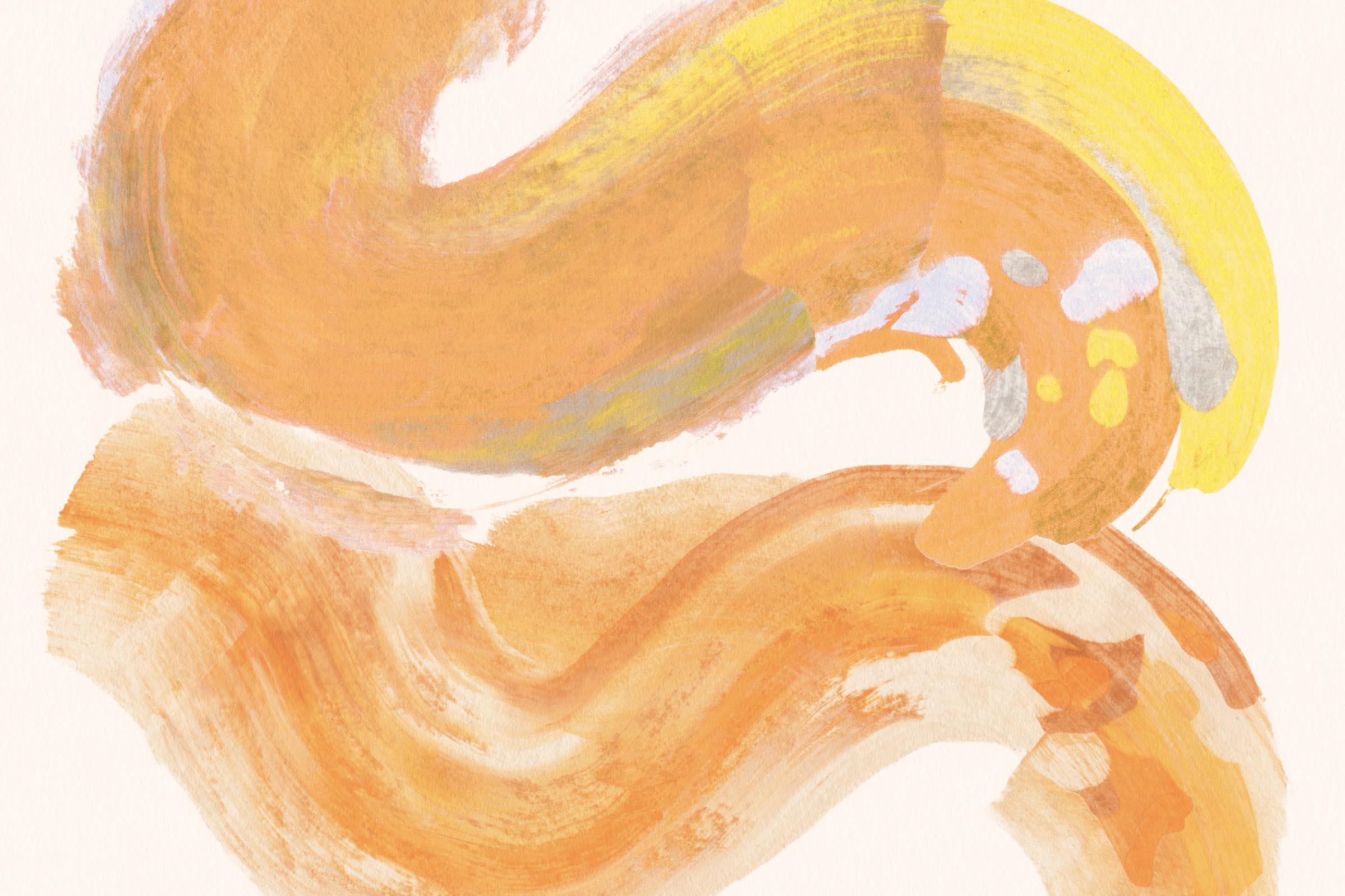 Citrus Paint Brush Wall Mural-Wall Mural-Eazywallz