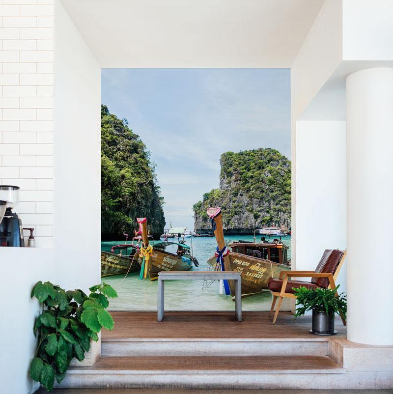 Classic Thailand Boats Wall Mural-Wall Mural-Eazywallz