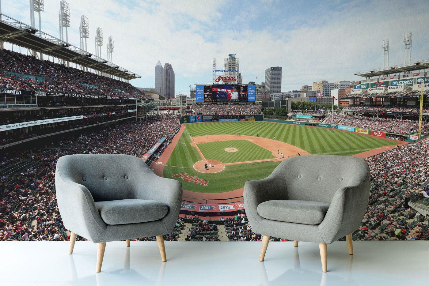 Cleveland Baseball Stadium 2 Wall Mural-Wall Mural-Eazywallz