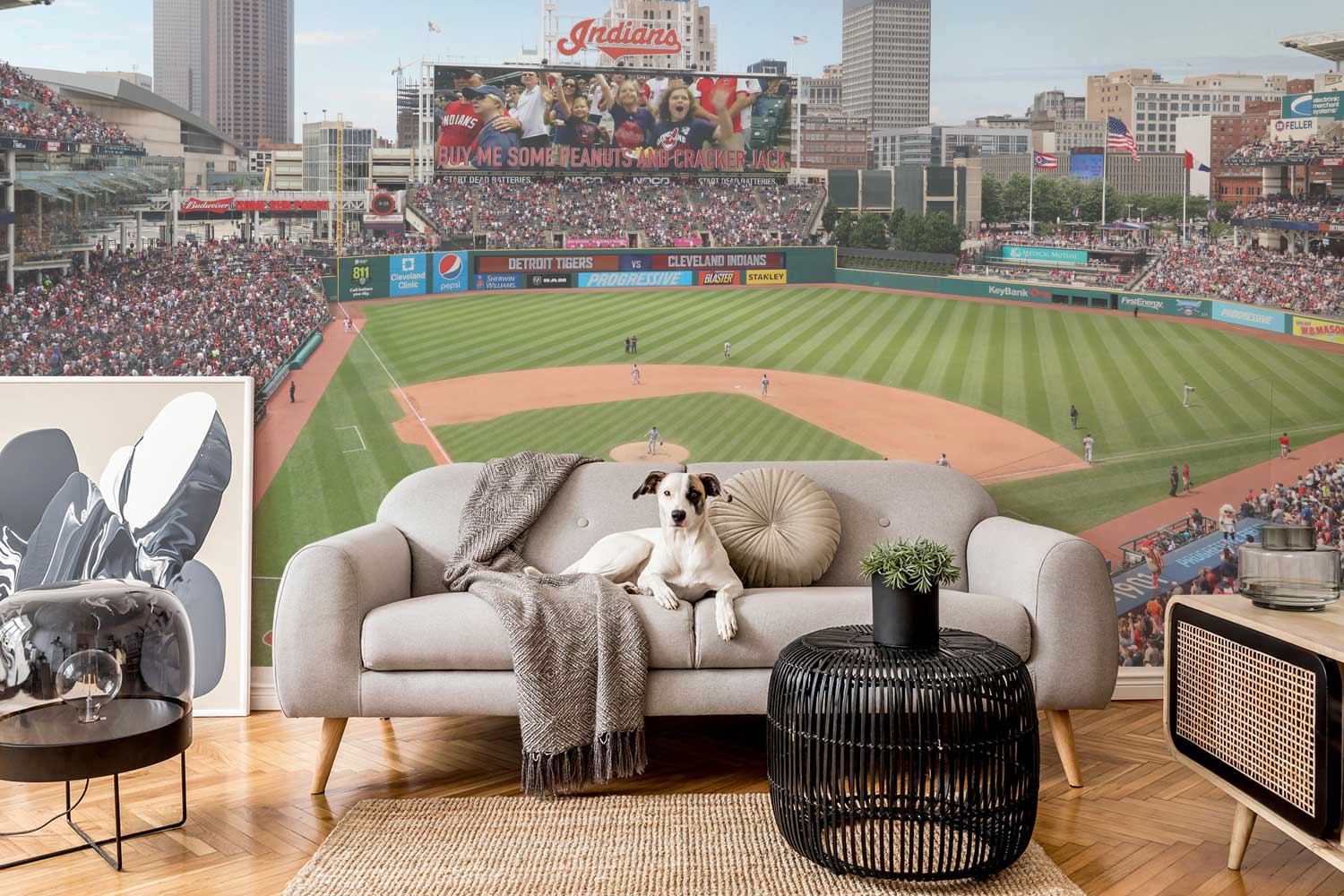 Cleveland Baseball Stadium Wall Mural-Wall Mural-Eazywallz