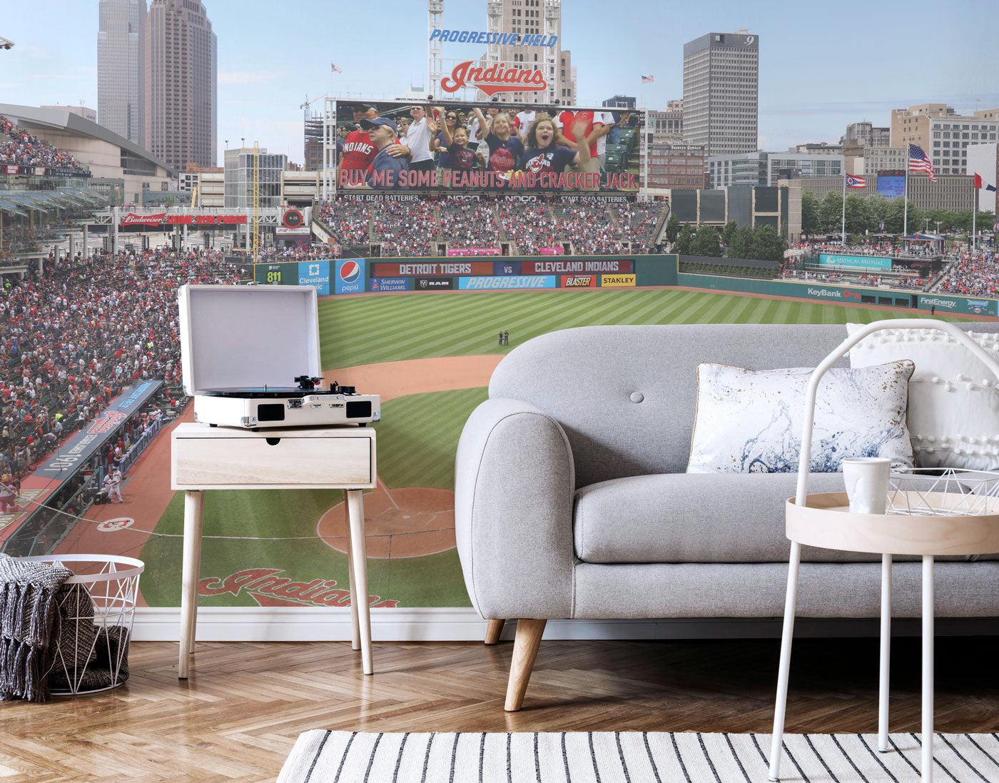 Cleveland Baseball Stadium Wall Mural-Wall Mural-Eazywallz