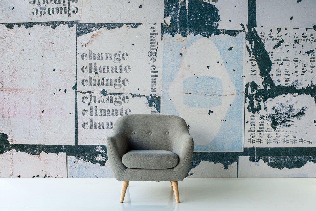 Climate Change Grunge Posters Wall Mural-Wall Mural-Eazywallz