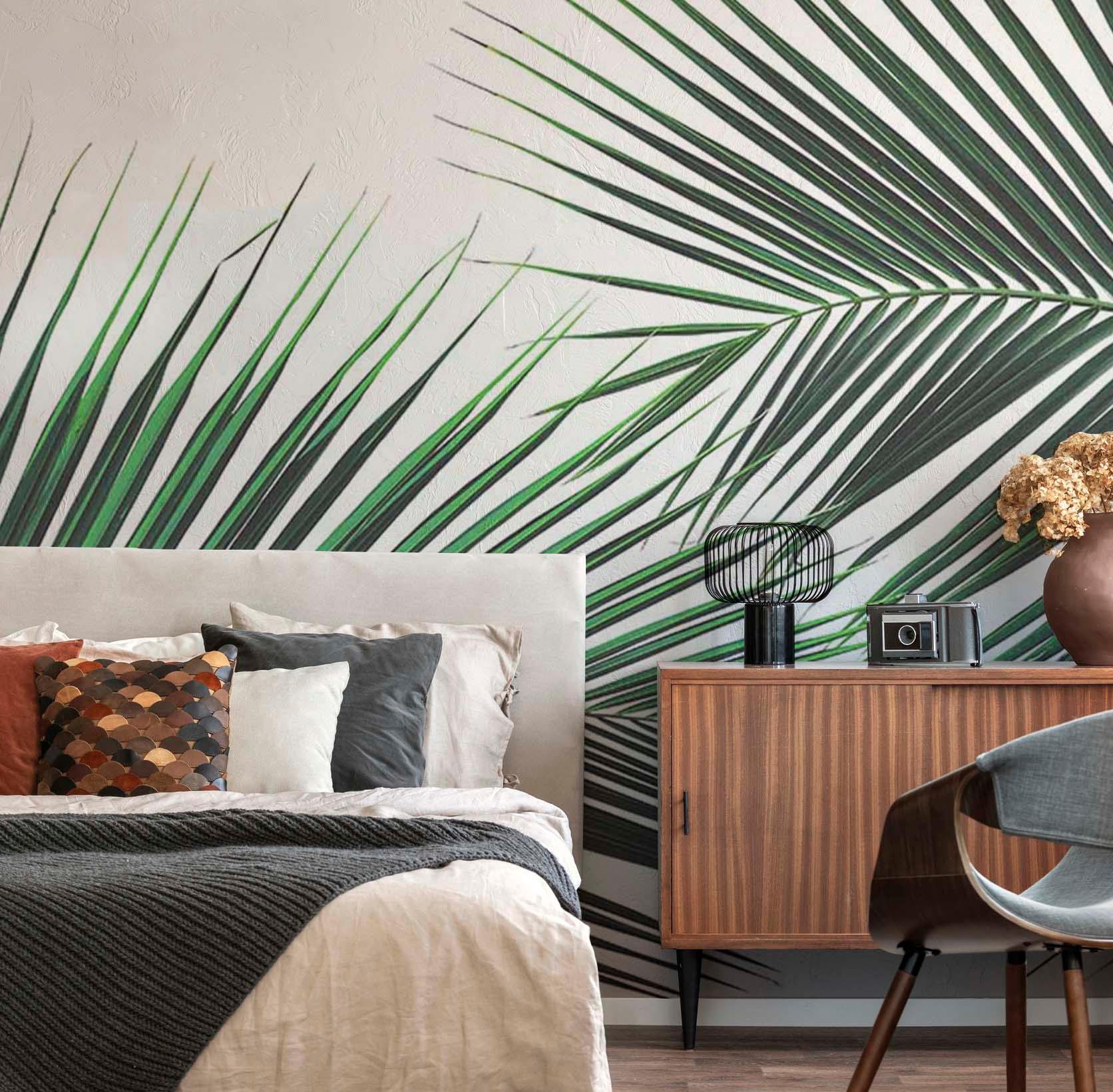 Coconut Palm Leaves Wall Mural-Wall Mural-Eazywallz