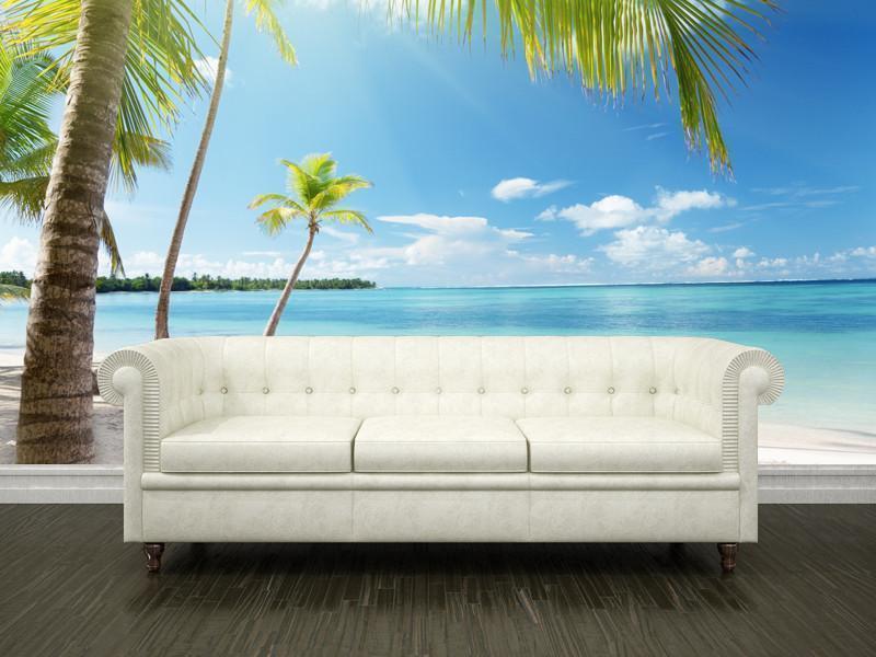 Coconut palms in sunlight Wall Mural-Wall Mural-Eazywallz