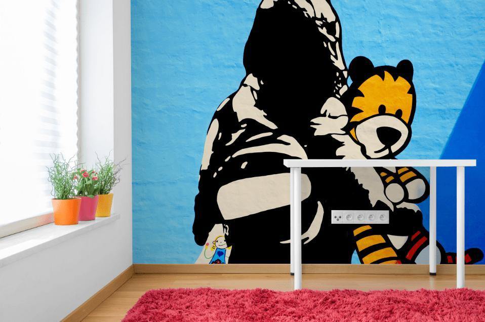 Colourful Street Art Stencil Wall Mural-Wall Mural-Eazywallz