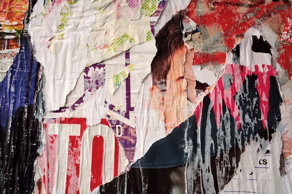 Colourful Torn Street Posters Wall Mural-Wall Mural-Eazywallz