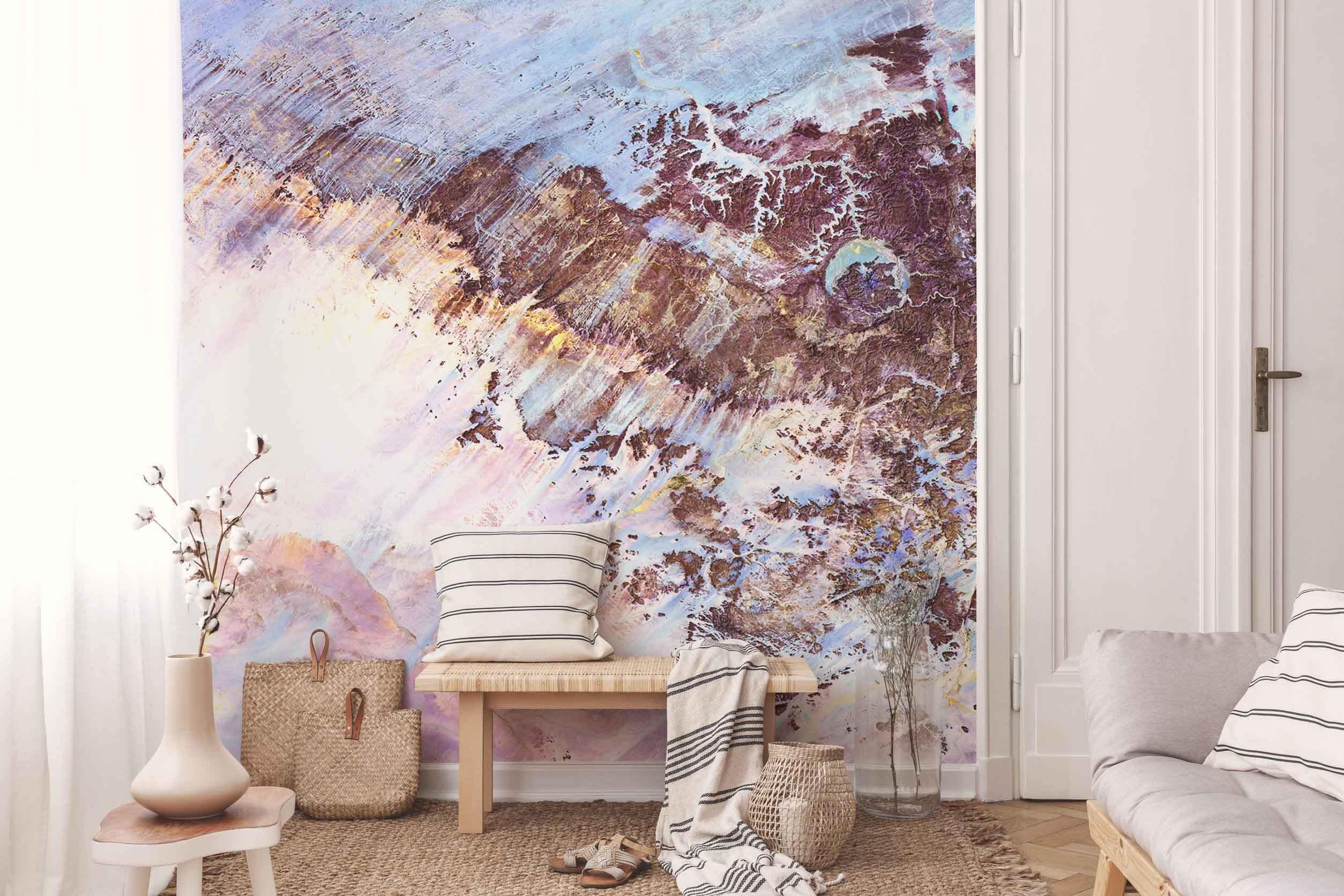 Crater Impact Landscape Wall Mural-Wall Mural-Eazywallz