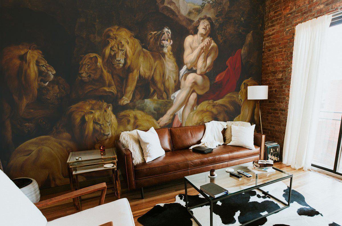 Daniel in the Lion's Den Wall Mural-Wall Mural-Eazywallz