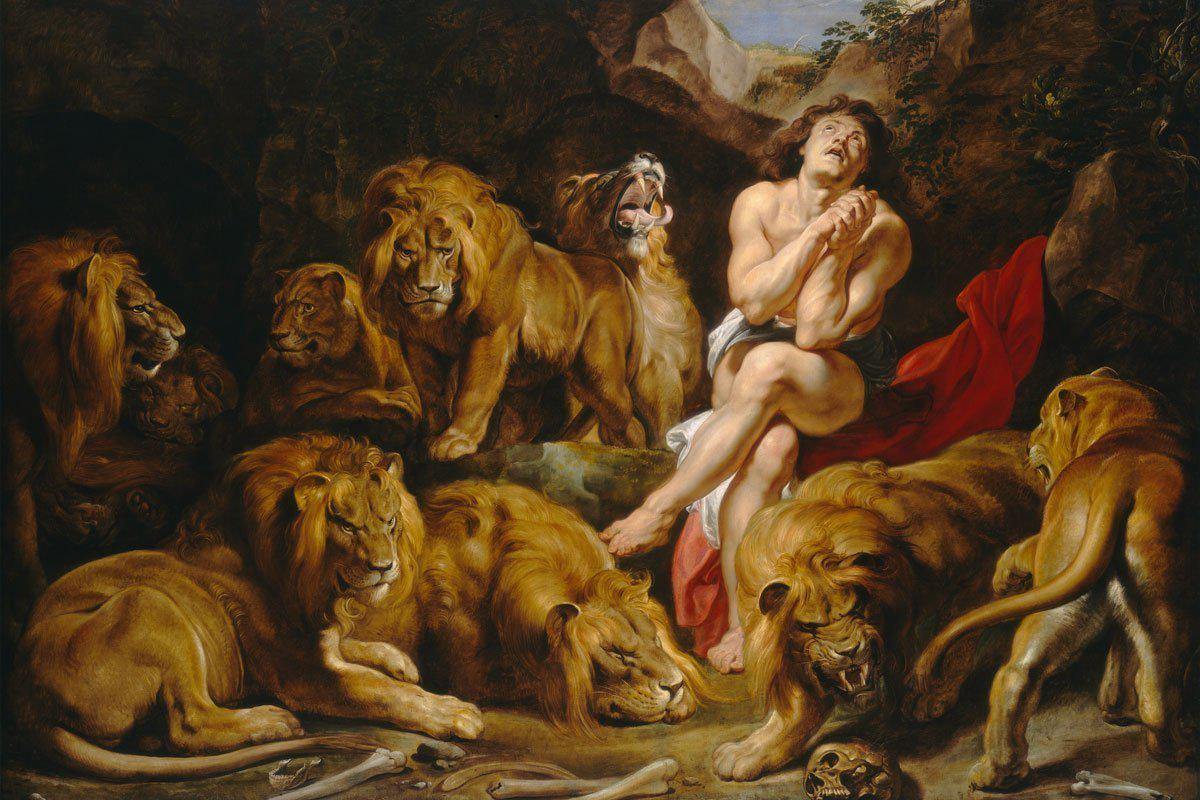 Daniel in the Lion's Den Wall Mural-Wall Mural-Eazywallz