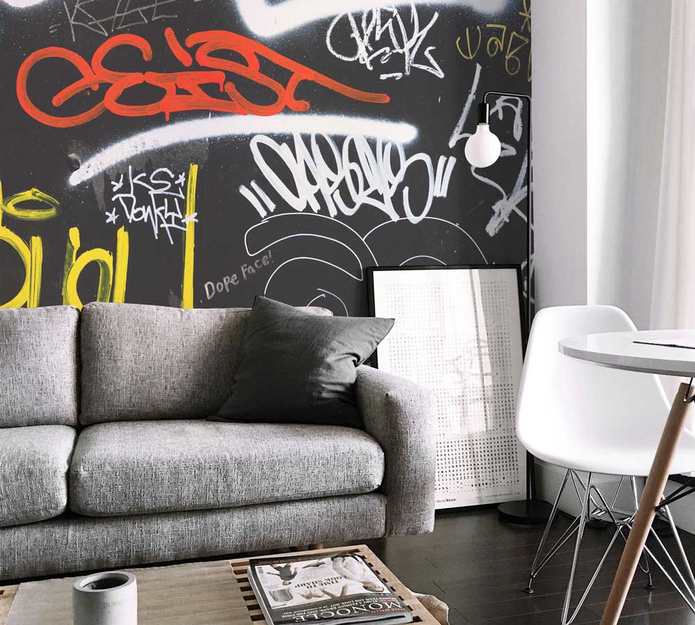 Dark Grunge Graffiti Wall Mural-Wall Mural-Eazywallz