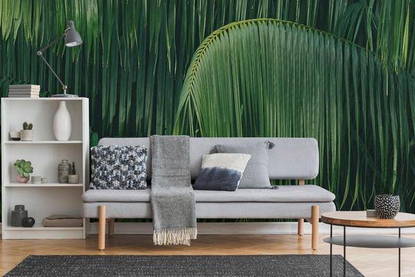 Dark Leaves 2 wall mural-Wall Mural-Eazywallz