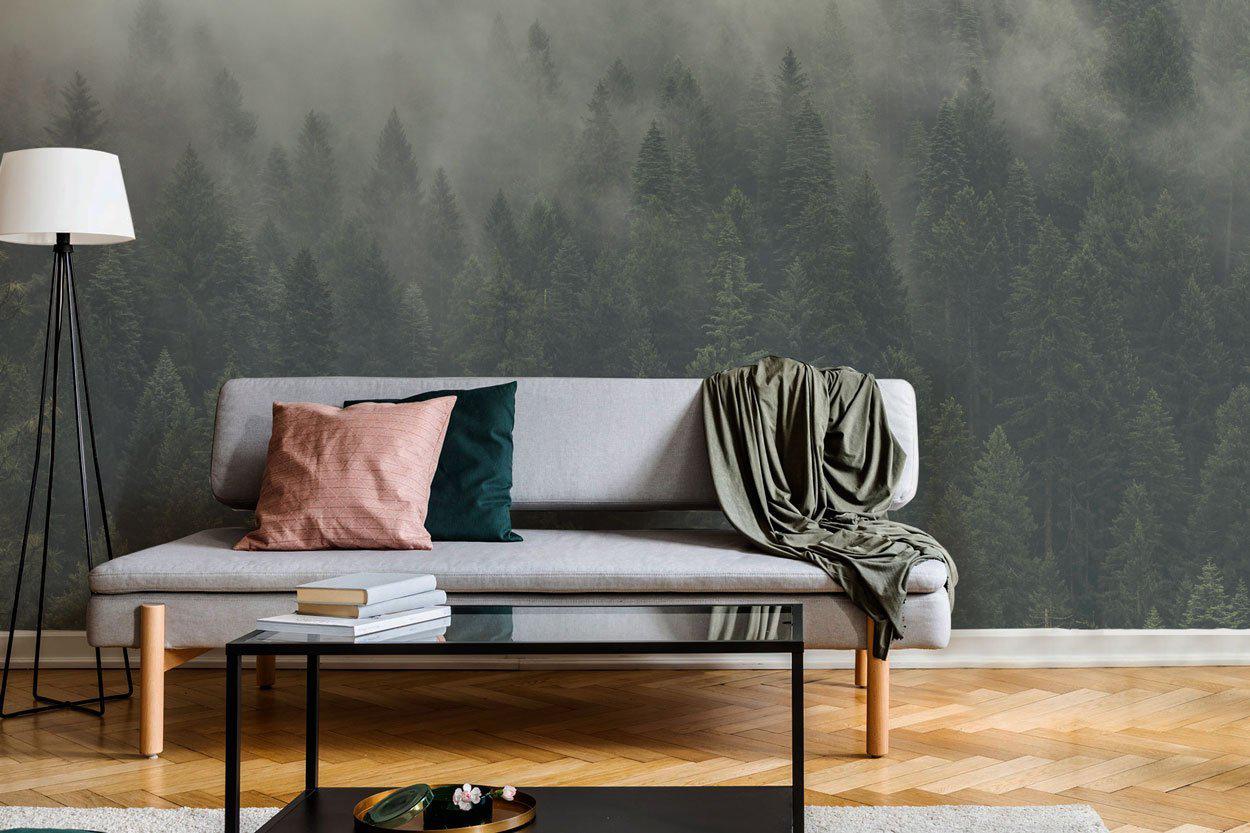 Deep Forest Fog Wall Mural-Wall Mural-Eazywallz