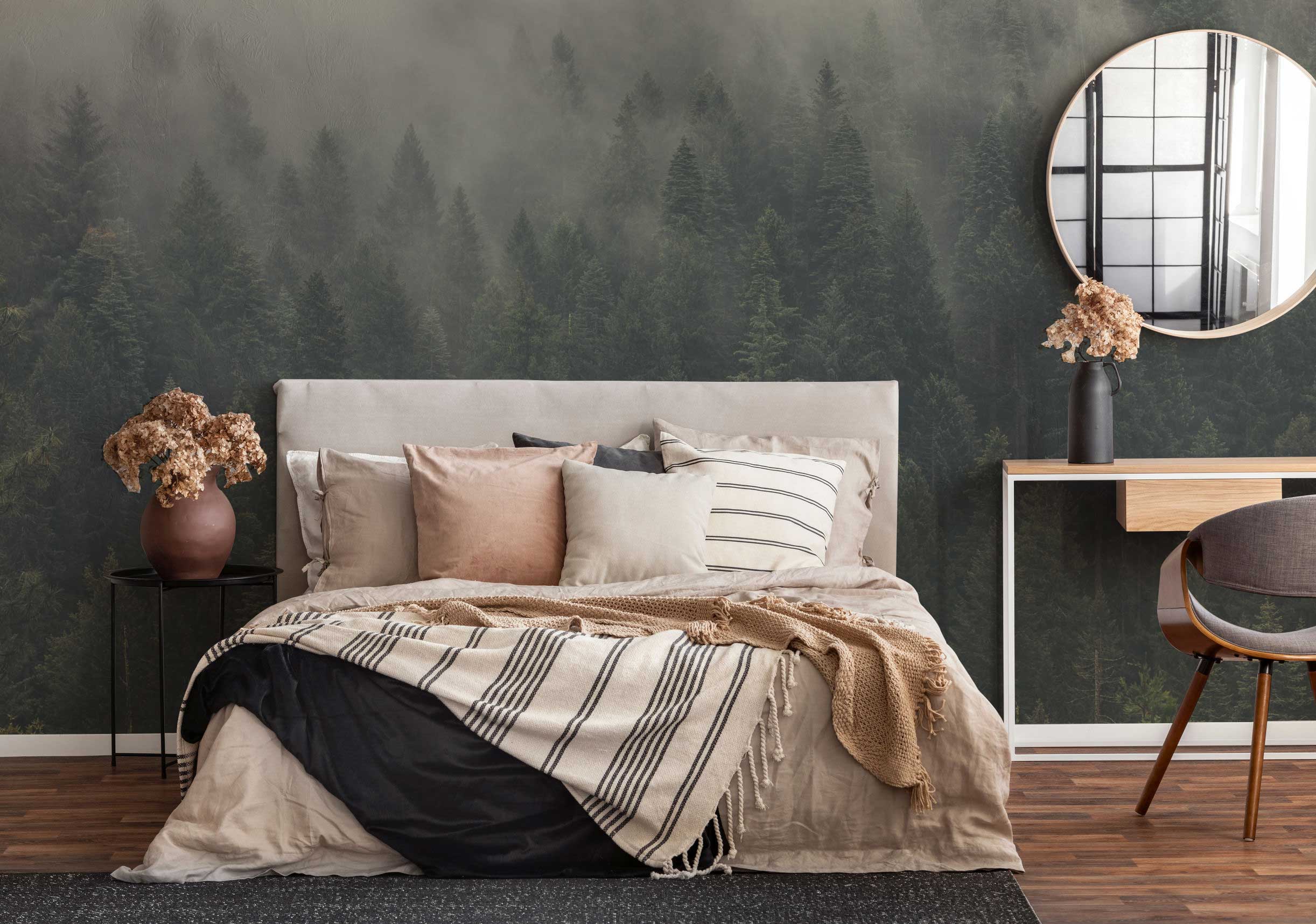 Deep Forest Fog Wall Mural-Wall Mural-Eazywallz